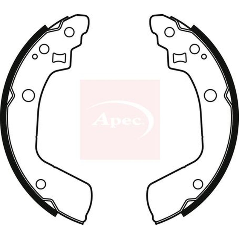Apec Brake Shoe Set Axle Kit fits Suzuki Swift III 2005-2015 1.3