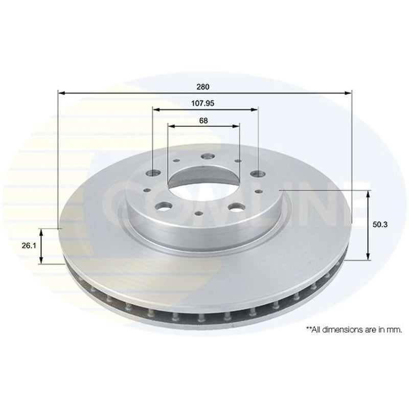 Comline Front & Rear Brake Discs & Pads fits Volvo V70 1995-2000 2.0 2.3 2.4 2.5