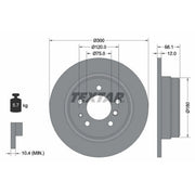 Textar 2 x Solid Brake Discs 92042500