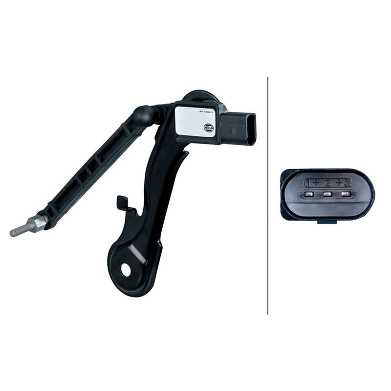 Hella Headlight Levelling Sensor Rear Right Connectors V 6PM 012 699-131