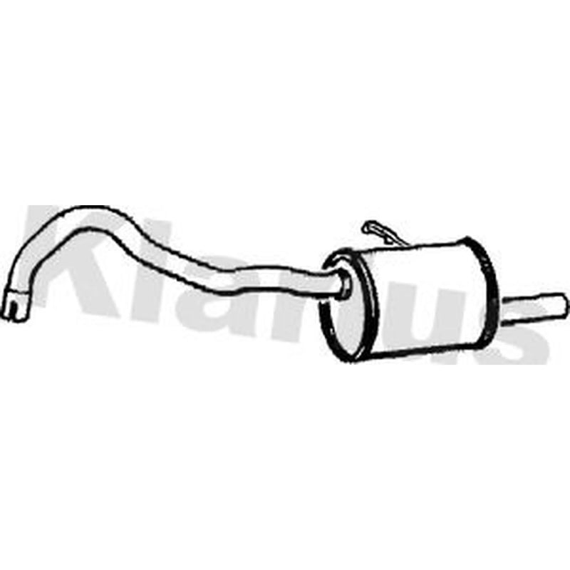 Klarius Box With Tail Pipe Rear fits Ford Capri 1974-1987 1.3 1.6 2.0