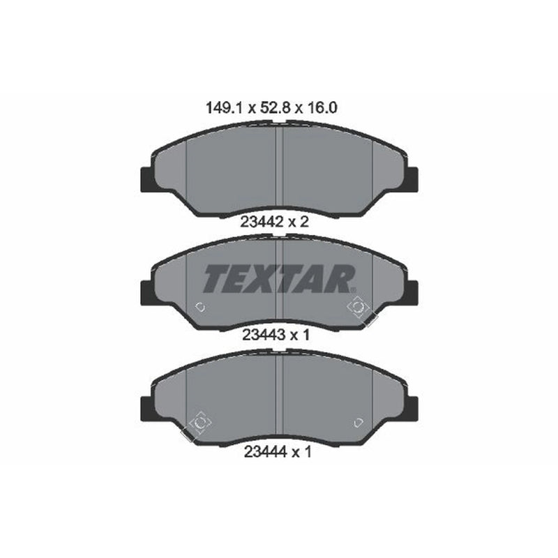 Textar Front Brake Pad Set 2344201