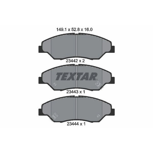 Textar Front Brake Pad Set 2344201