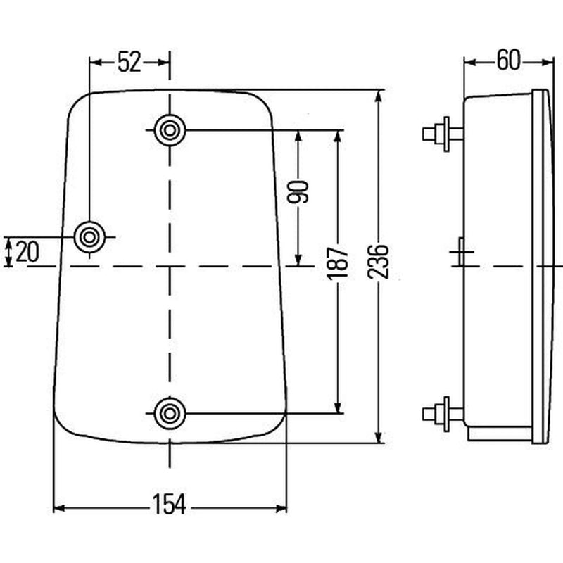 Hella Tail Light / Lamp P21W Right
