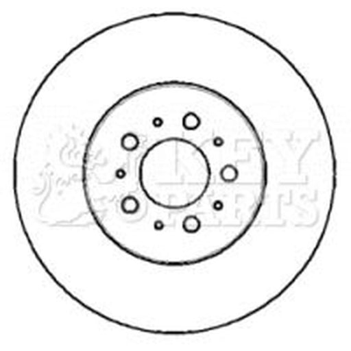 Key Parts 2 x Vented Brake Discs fits Volvo XC90 I 2002-2014 2.5 3.2