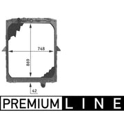 Mahle Engine Radiator fits Daf 95 1987-1990 95.310 95.350