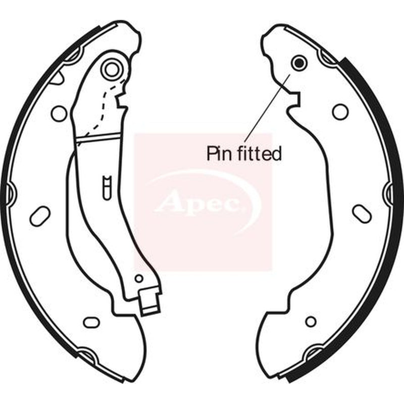 Apec Brake Shoe Set Axle Kit fits Ford Transit 2000-2014 2.0 2.2