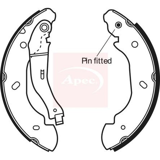 Apec Brake Shoe Set Axle Kit fits Ford Transit 2000-2014 2.0 2.2