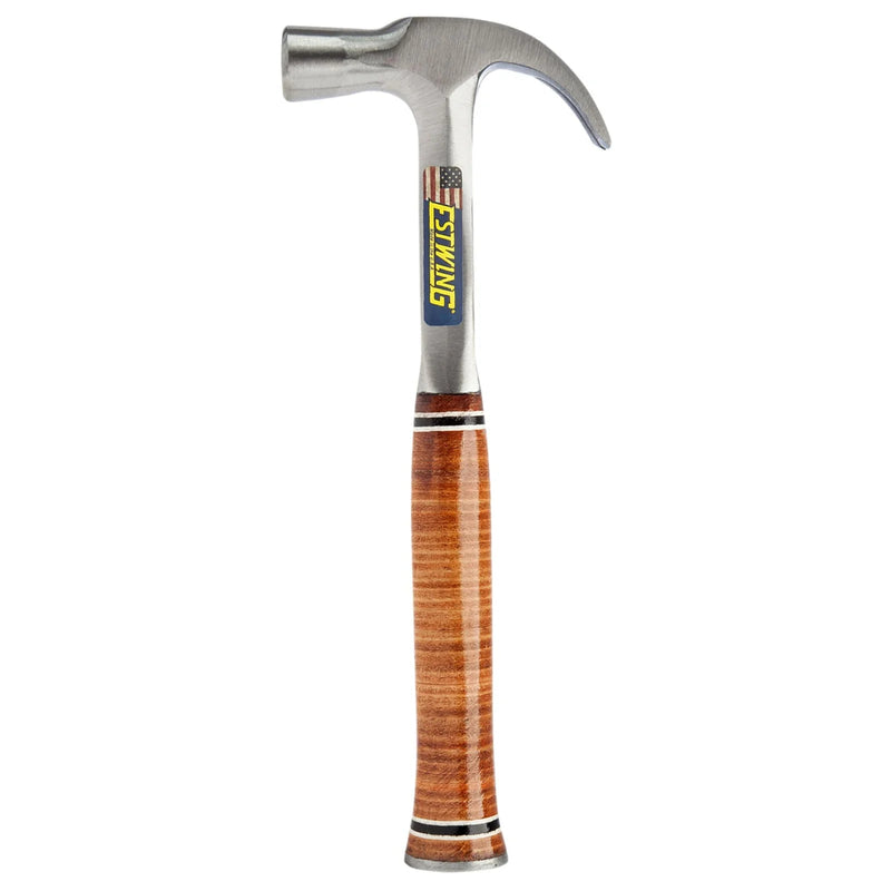 Estwing E24C Curved Claw English Pattern Hammer with Leather Grip, 24oz/672g - image 1