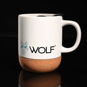 Wolf Outdoors Ceramic Mug with Lid and Cork Base White Wolf Outdoors - Dynamic Drive
