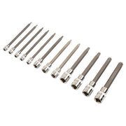 Laser Long Tamperproof Torx Socket Bit Set 1/4"D, 3/8"D, 1/2"D 7723 Laser - Dynamic Drive