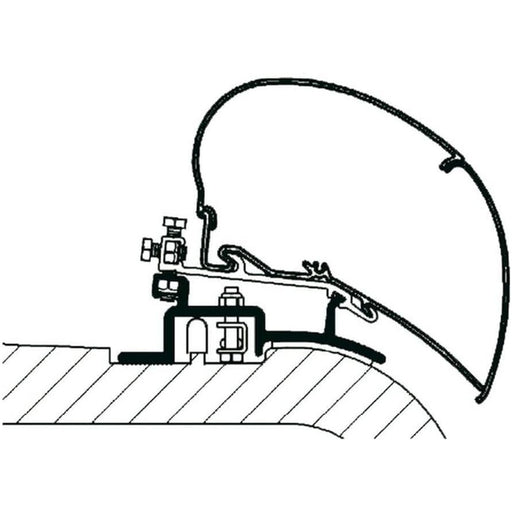 Thule fits Ducato/Boxer/Jumper 2007+ L2 H2 Roof Mount Awning Adapter Brackets 301649 Thule - Dynamic Drive
