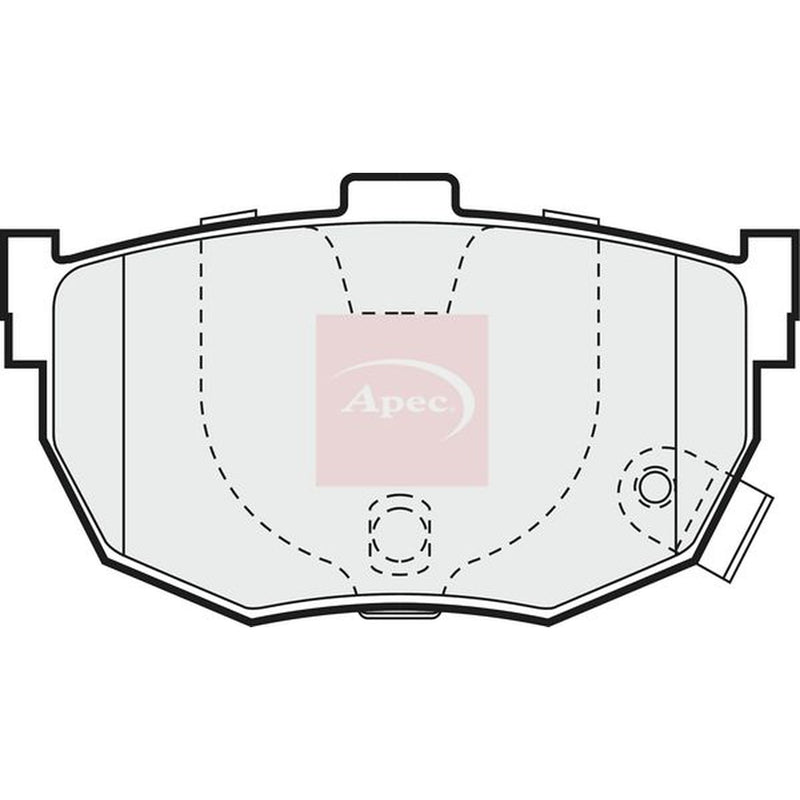 Apec Rear Brake Pad Set fits Hyundai Coupe I 1996-2002 1.6 2.0