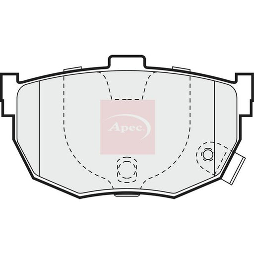 Apec Rear Brake Pad Set fits Hyundai Coupe I 1996-2002 1.6 2.0