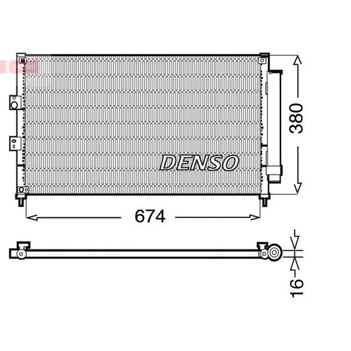 Denso Air Conditioning Condenser fits Honda Civic VIII 2005-2012 1.6 1.8