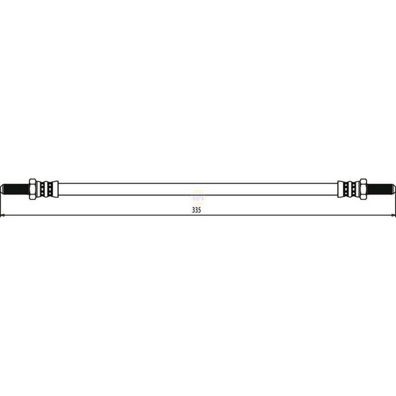 NAPA Brake Hydraulic Hose Line Rear fits Ford Escort 1968-1977 2.0