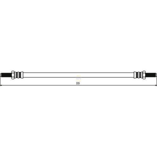 NAPA Brake Hydraulic Hose Line Rear fits Ford Escort 1968-1977 2.0