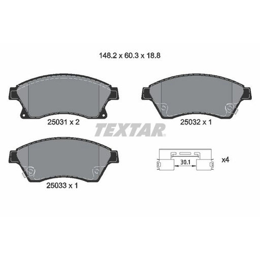 Textar Front Brake Pad Set 2503101