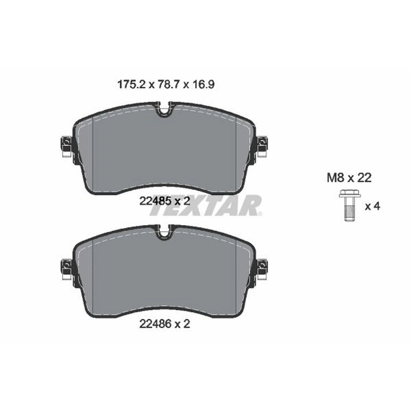 Textar Front Brake Pad Set 2248501