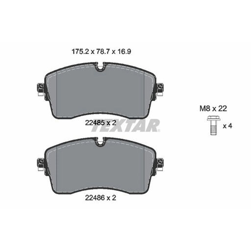Textar Front Brake Pad Set 2248501