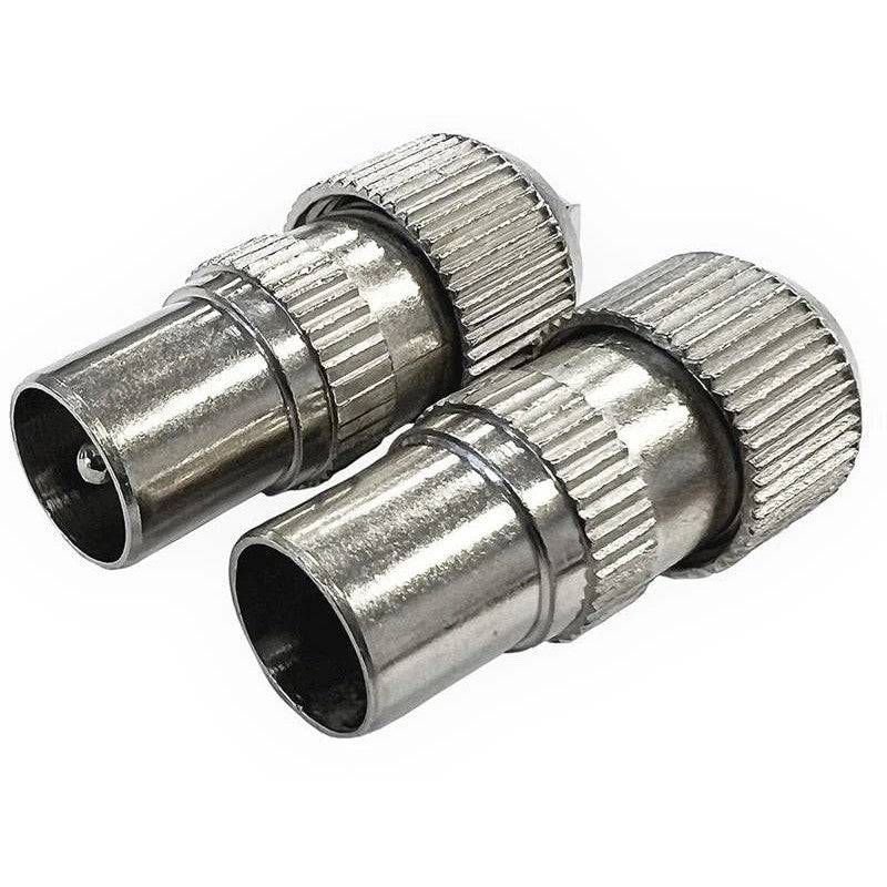 Dencon Coax Plugs x 2 7073/2NB - 7073/2NB