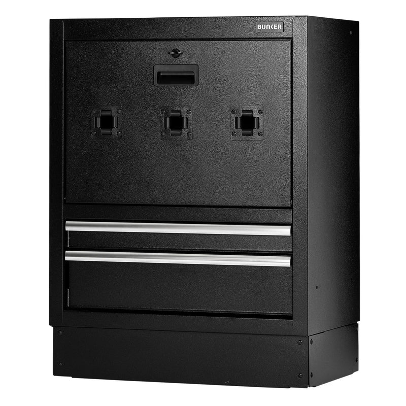 BUNKER Modular Floor Reel Cabinet, 2 Drawer, 680mm - MS400-2RBU - image 1