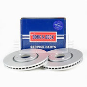 Borg & Beck 2 x Vented Front Brake Discs BBD4133-x2