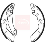 Apec Brake Shoe Set Axle Kit fits Hyundai Amica / Atoz 1998-2010 1.0 1.1