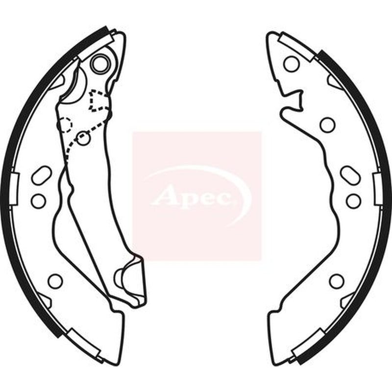 Apec Brake Shoe Set Axle Kit fits Hyundai Amica / Atoz 1998-2010 1.0 1.1