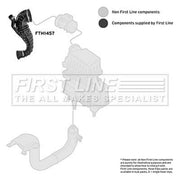 First Line Air Filter Intake Hose NBR (nitrile butadie fits Ford Transit Connect