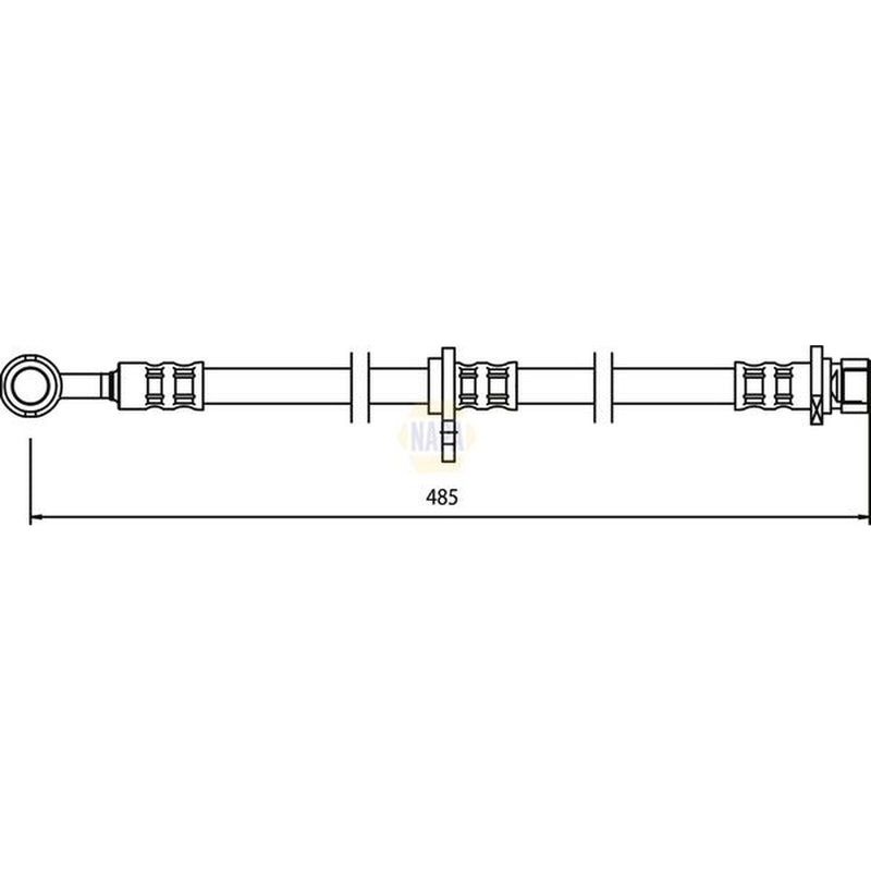 NAPA Brake Hydraulic Hose Line Rear Right fits Honda Civic VII 2000-2005