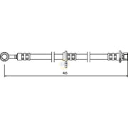 NAPA Brake Hydraulic Hose Line Rear Right NBH1400