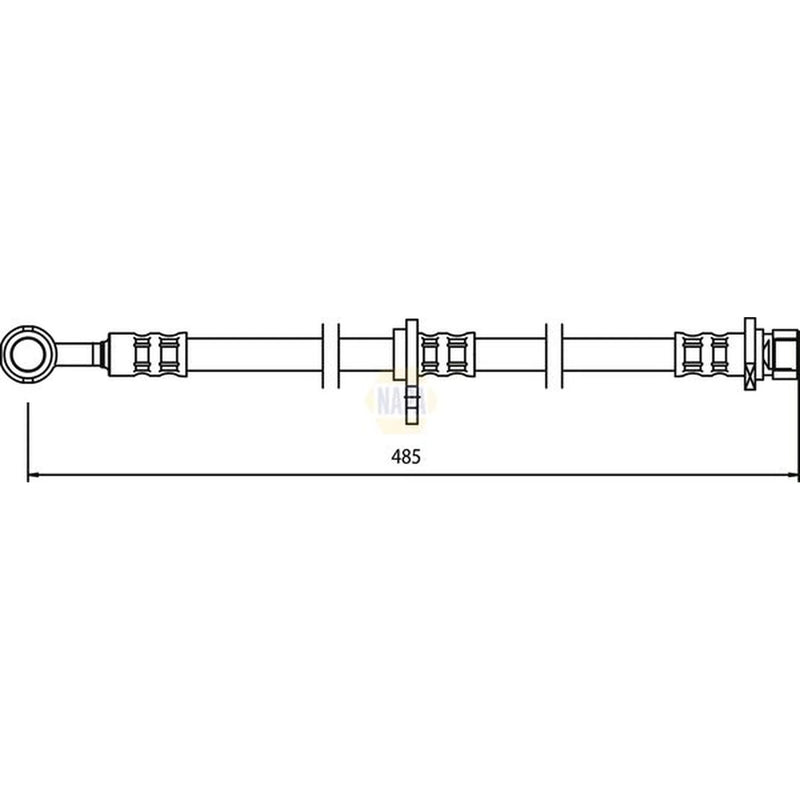 NAPA Brake Hydraulic Hose Line Rear Right NBH1400
