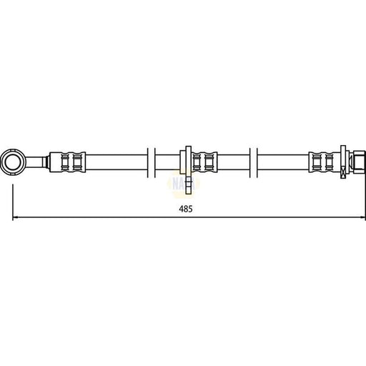 NAPA Brake Hydraulic Hose Line Rear Right NBH1400