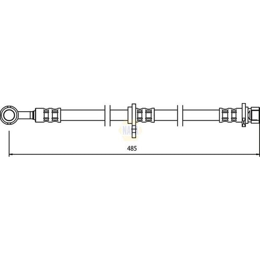 NAPA Brake Hydraulic Hose Line Rear Right fits Honda Civic VII 2000-2005