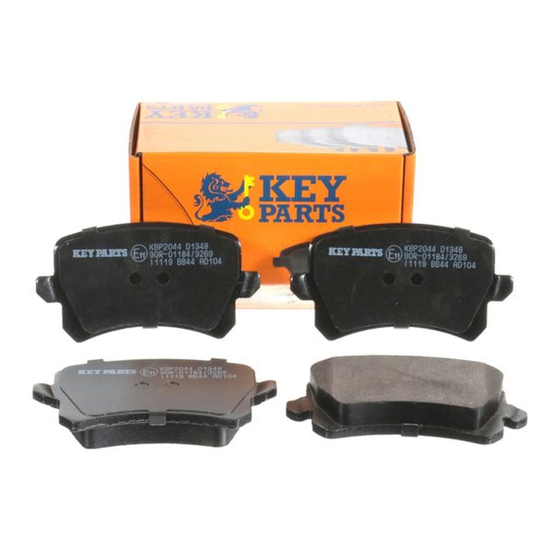 Key Parts 4 x Rear Brake Pad Set fits Audi Q3 2011-2018 1.4 2.0