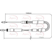 Apec Handbrake Cable Right Rear CAB1077
