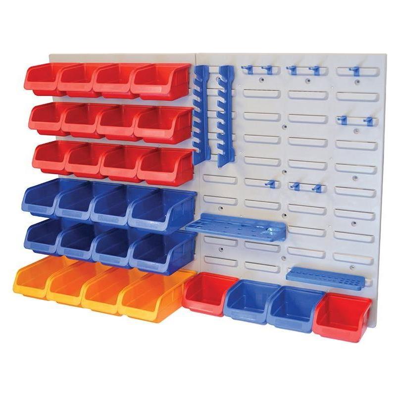 Faithfull Storage Bin Set with Wall Panels 43 Piece Faithfull - NN4 Online