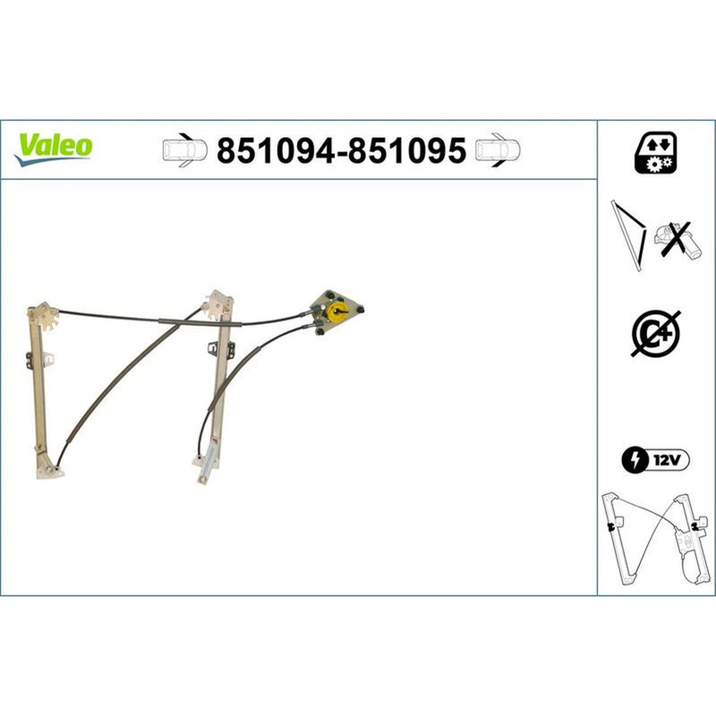 Valeo Electric Window Regulator Lifter Left Front 851094