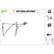 Valeo Electric Window Regulator Lifter Right Front 851095