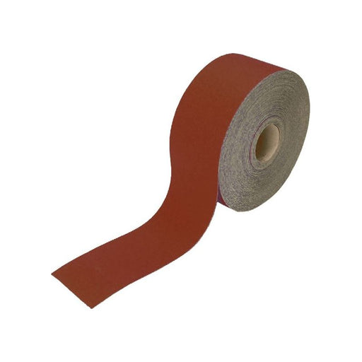 Faithfull Aluminium Oxide Sanding Paper Roll Red Heavy-Duty 115mm x 50m 40G Faithfull - Dynamic Drive