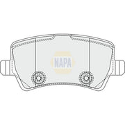NAPA Rear Brake Pad Set fits Ford Galaxy 2006-2015 2.0