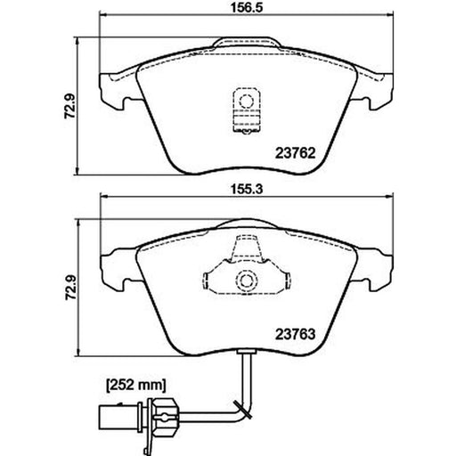 DON Front Brake Pad Set fits Audi A6 C5 1999-2005 2.5 3.0 3.7