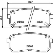 Mintex Front & Rear Pads fits Kia Sorento III 2015-2020 2.2 2.4 3.3 3.5