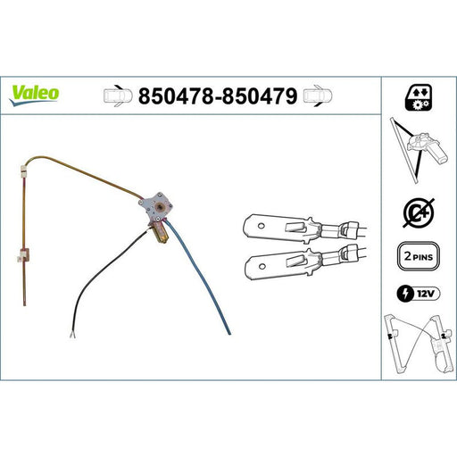 Valeo Electric Window Regulator Lifter Right Front 850479