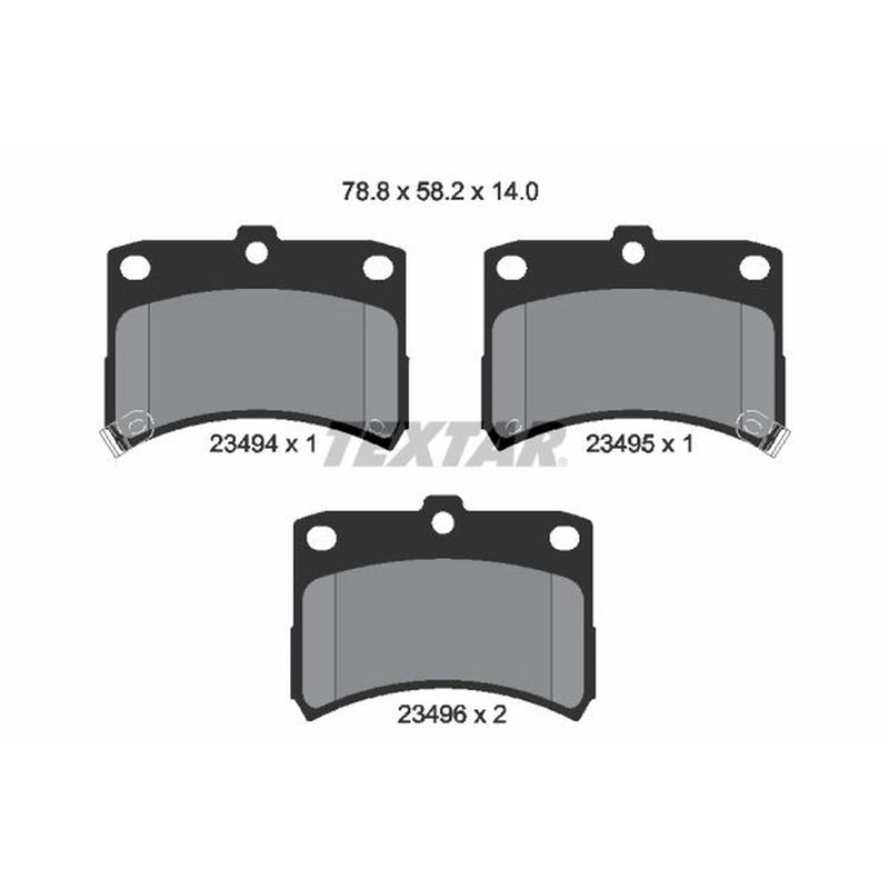 Textar Front Brake Pad Set 2349402