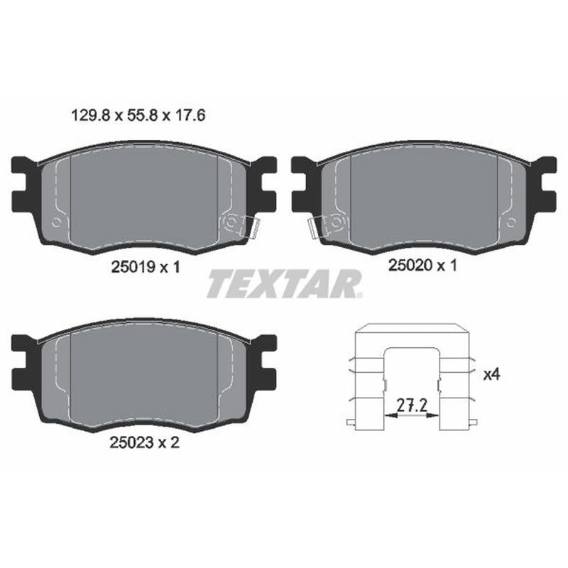 Textar Front Brake Pad Set 2501901