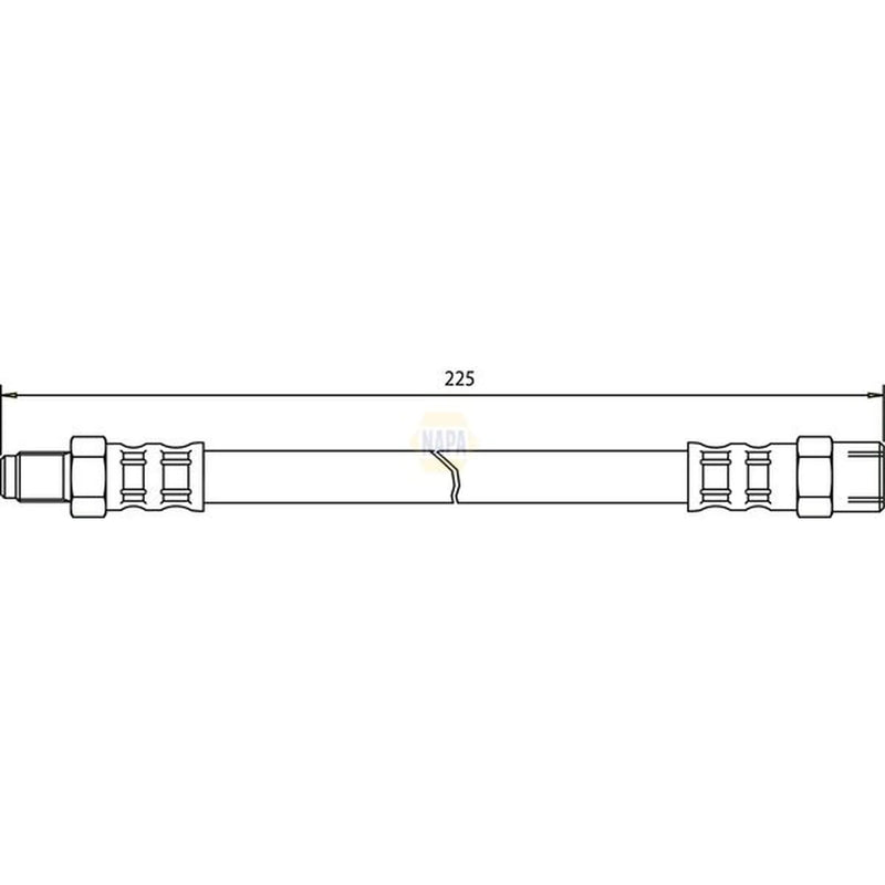 NAPA Brake Hydraulic Hose Line outer NBH1079