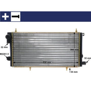 Mahle Engine Radiator fits Citroën C15 Box Body/Mpv 2000-2005 1.9