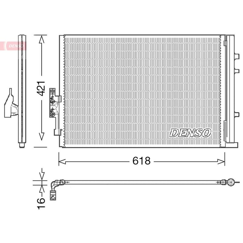 Denso Air Conditioning Condenser fits BMW X3 2011-2012